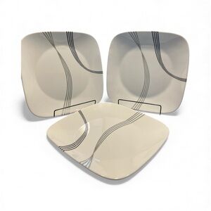 Corelle Square Urban Arc 10-1/4-Inch 5 Square Dinner Plates
